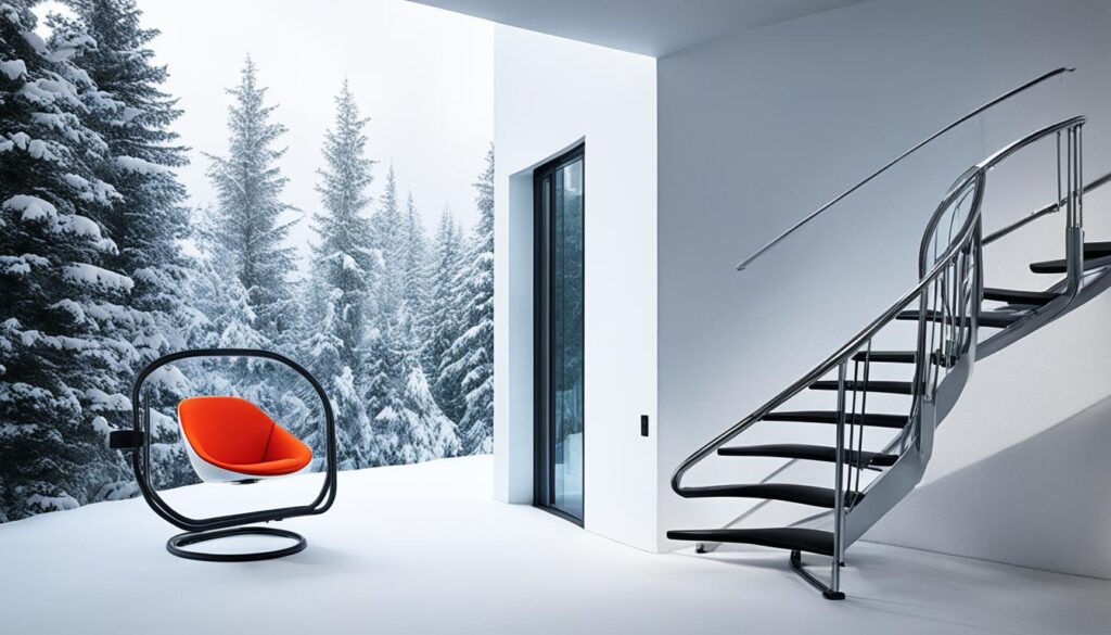 Montascale a poltroncina per scale curve